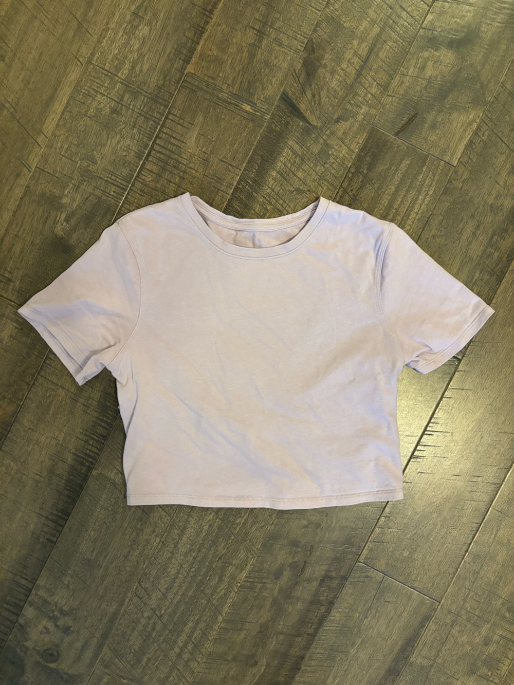 lululemon athletica Short Sleeve Tee with tie back- Light Lavender